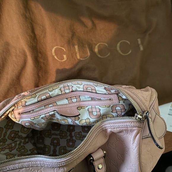 Designer Embossed Leather GUCCI Boston joy bag - Picture 4 of 16